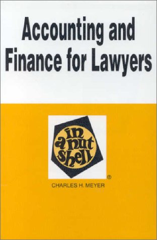 Imagen de archivo de Accounting and Finance for Lawyers in a Nutshell a la venta por Better World Books