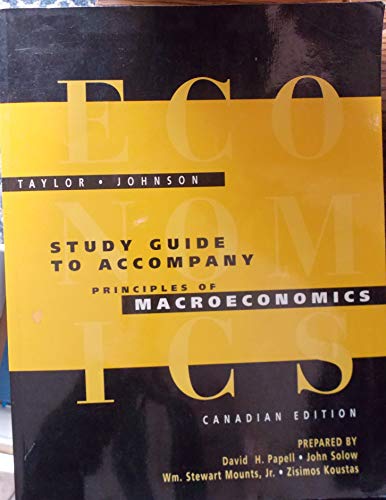 9780314050854: Study guide to accompany principles of macroeconomics