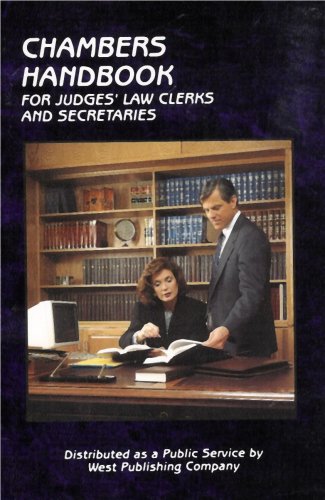 9780314058959: Chambers Handbook for Judges' Law Clerks and Secretaries
