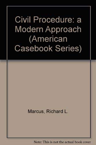 Beispielbild fr Civil Procedure: A Modern Approach (American Casebook Series) zum Verkauf von HPB-Red