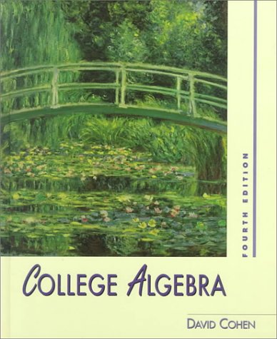 College Algebra (9780314061171) by Cohen, David