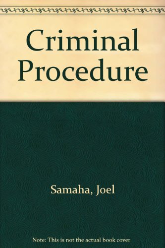 Stock image for Criminal Procedure for sale by BookHolders