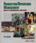 Beispielbild fr Applied Production and Operations Management : Quality, Performance, and Value zum Verkauf von Better World Books