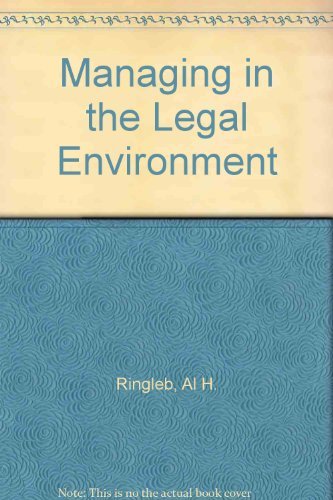 9780314063212: Managing in the Legal Environment