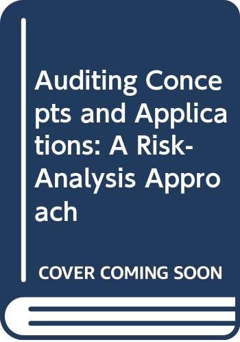 9780314063519: Auditing Concepts and Applications: A Risk-Analysis Approach