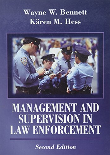 Stock image for Management and Supervision in Law Enforcement for sale by Better World Books