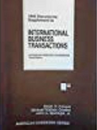 Beispielbild fr 1995 Documents Supplement to International Business Transactions: A Problem-Oriented Coursebook zum Verkauf von Cambridge Rare Books
