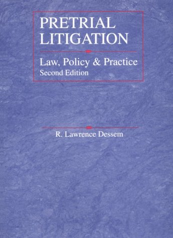 9780314067753: Pretrial Litigation: Law, Policy and Practice