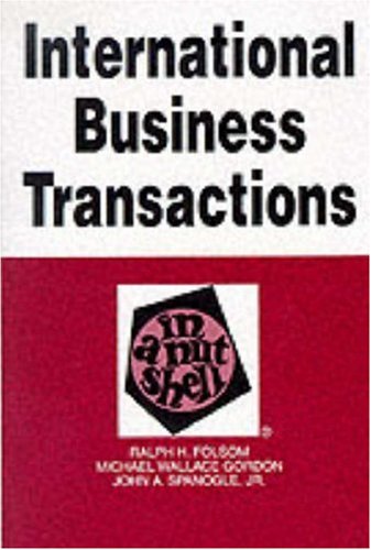 Beispielbild fr International Business Transactions (Nutshell Series) zum Verkauf von Wonder Book