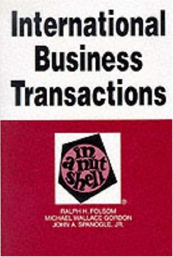 Imagen de archivo de International Business Transactions (Nutshell Series) a la venta por Wonder Book