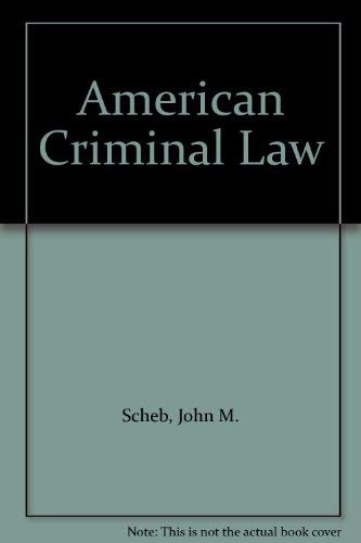 Stock image for American Criminal Law for sale by dsmbooks