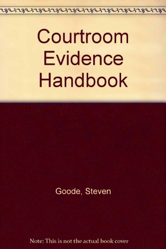 Imagen de archivo de Courtroom Evidence Handbook a la venta por HPB-Red