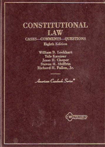 Beispielbild fr Constitutional Law: Cases-Comments-Questions (American Casebook Series) zum Verkauf von BooksRun