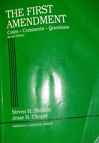 Beispielbild fr The First Amendment: Cases-Comments-Questions (American Casebook Series) zum Verkauf von SecondSale