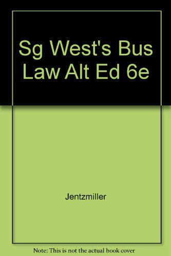 9780314077264: West's Business Law: Study Guide, Alternate Edition