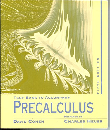 9780314098801: PRINTED TEST ITEMS FOR PRECALCULUS