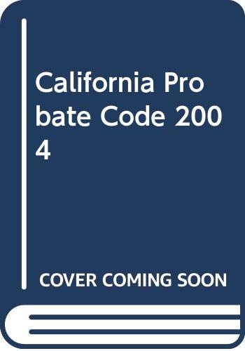 Beispielbild fr California Probate Code 2004 zum Verkauf von ThriftBooks-Atlanta