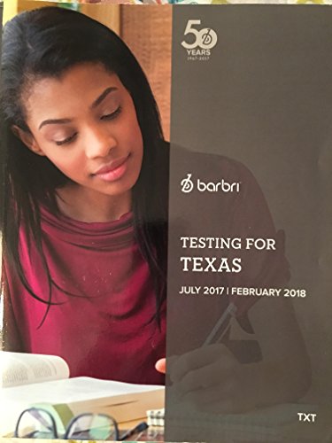 Stock image for Barbri Bar Review: Texas Testing for sale by HPB-Diamond