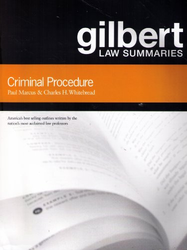 Stock image for Criminal Procedure: Gilbert Law Summaries for sale by Thomas F. Pesce'