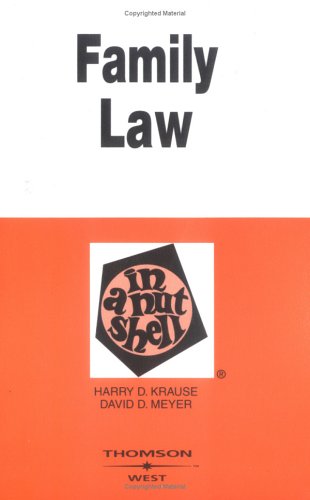 Imagen de archivo de Family Law in a Nutshell a la venta por Better World Books