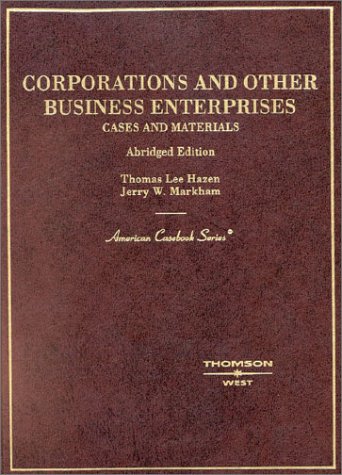 9780314146243: Corporations and Other Business Enterprises (American Casebook Series)