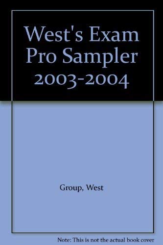 Imagen de archivo de West's Exam Pro Sampler 2003-2004 a la venta por Wonder Book