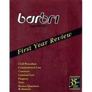 Imagen de archivo de Barbri Bar Review First Year Review a la venta por The Book Spot
