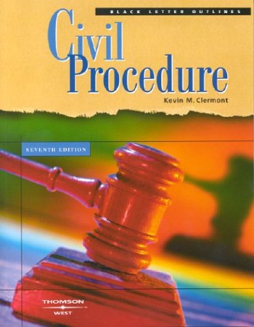 Stock image for Black Letter Outlines Civil Procedure for sale by POQUETTE'S BOOKS