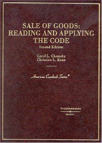 Imagen de archivo de Sale of Goods : Reading and Applying the Code a la venta por Better World Books