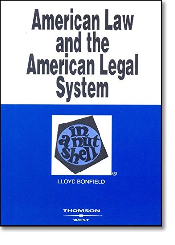 Stock image for American Law and the American Legal System in a Nutshell (Nutshells) for sale by Wonder Book