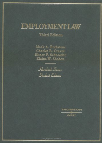 Beispielbild fr Employment Law, Student Edition (Hornbook Series) zum Verkauf von HPB-Red