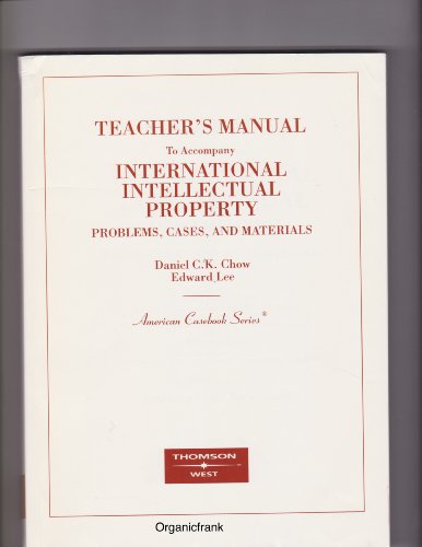 Stock image for International Intellectual Property: Problems, Cases, and Materials for sale by HPB-Red