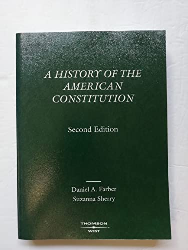 Beispielbild fr A History of the American Constitution (American Casebook) zum Verkauf von Wonder Book