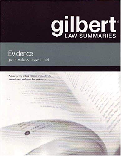 Beispielbild fr Gilbert Law Summaries on Evidence zum Verkauf von HPB-Red