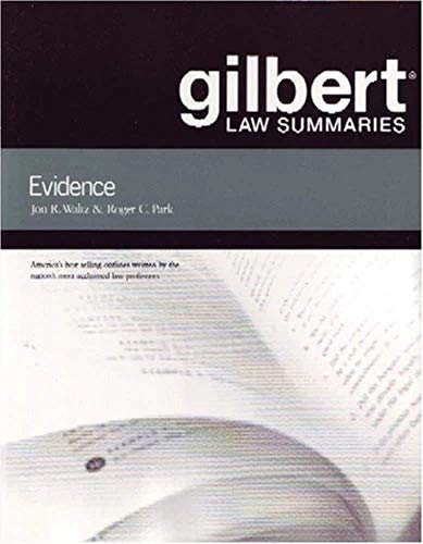 Imagen de archivo de Gilbert Law Summaries on Evidence a la venta por HPB-Red