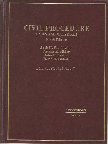 9780314152305: Civil Procedure: Cases and Materials (American Casebooks)