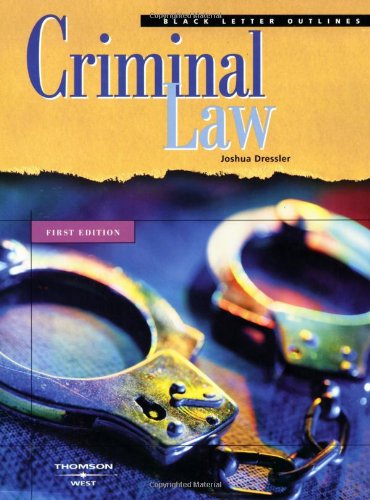 Stock image for Black Letter Outline on Criminal Law for sale by Better World Books