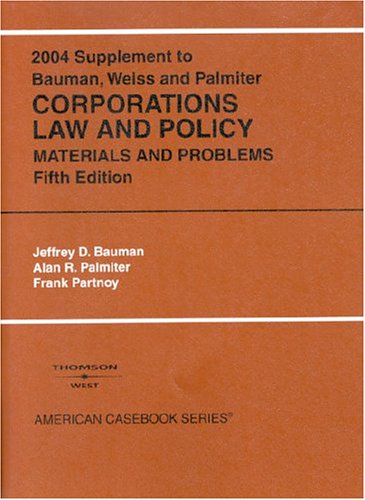 Stock image for 2004 Supplement to Corporations Law and Policy for sale by Hawking Books