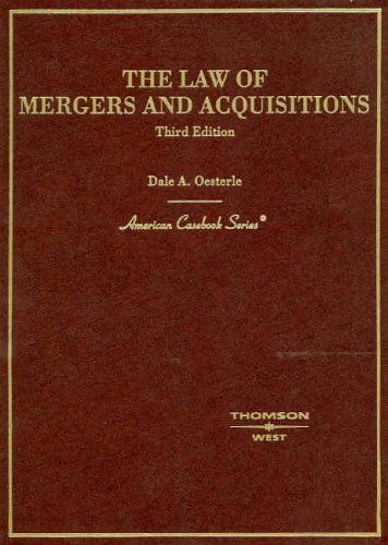 Imagen de archivo de The Law of Mergers and Acquisitions, 3rd Edition (American Casebook Series) a la venta por Half Price Books Inc.