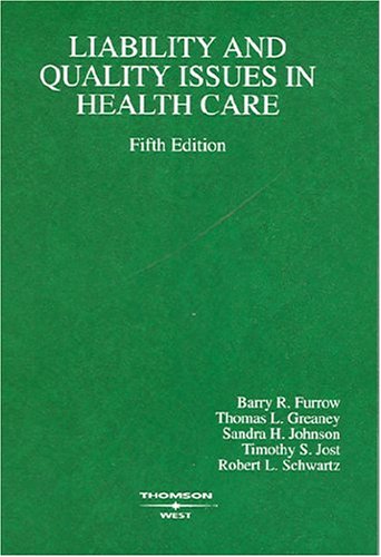 Beispielbild fr Liability And Quality Issues In Health Care zum Verkauf von Irish Booksellers