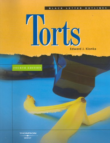 Torts (9780314154149) by Edward J. Kionka