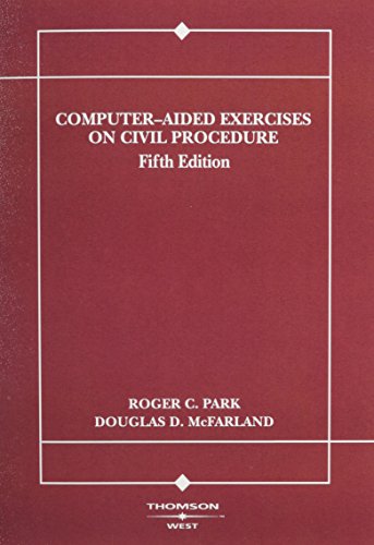 Stock image for Computer-Aided Exercises on Civil Procedure (American Casebook Series) for sale by BooksRun