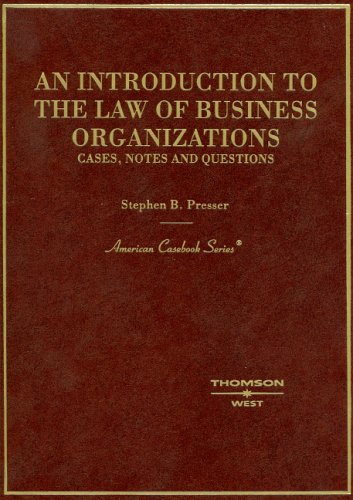 9780314154804: Introduction to the Law of Business Organizations: Cases, Notes, and Questions (American Casebook Series)