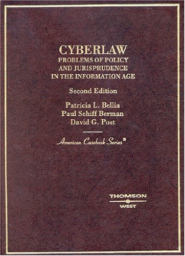 Beispielbild fr Cyberlaw - Problems of Policy and Jurisprudence in the Information Age zum Verkauf von Better World Books