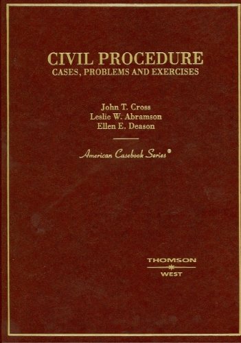 9780314155474: Civil Procedure: Cases, Problems And Exercises (American Casebook Series)