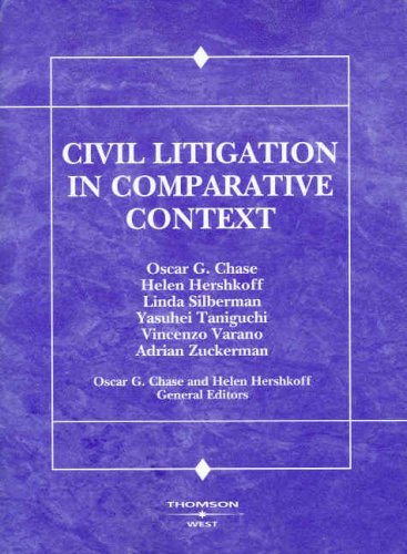 Imagen de archivo de Civil Litigation in Comparative Context a la venta por Better World Books