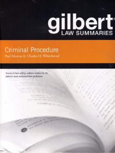 Beispielbild fr Gilbert Law Summaries: Criminal Procedure zum Verkauf von Irish Booksellers