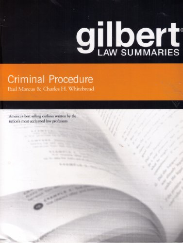 Imagen de archivo de Gilbert Law Summaries: Criminal Procedure a la venta por HPB-Red