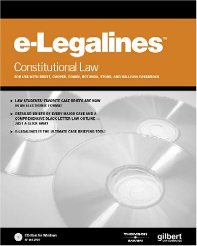 Stock image for E-Legalines Software: Constitutional Law for sale by POQUETTE'S BOOKS