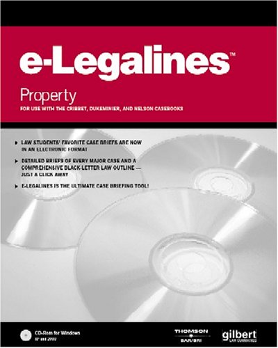 E-Legalines Software: Property (9780314158581) by Gilbert Staff